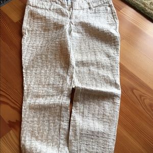 Silver and white pixie pants