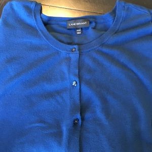Lane Bryant size 22/24 blue cardigan sweater.