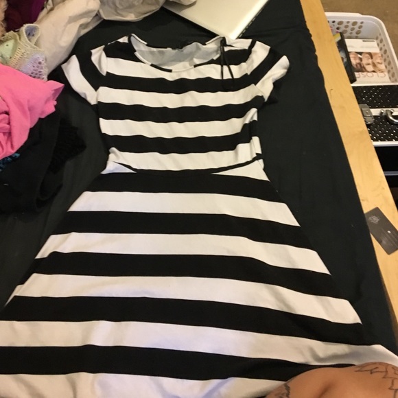 Striped skater dress