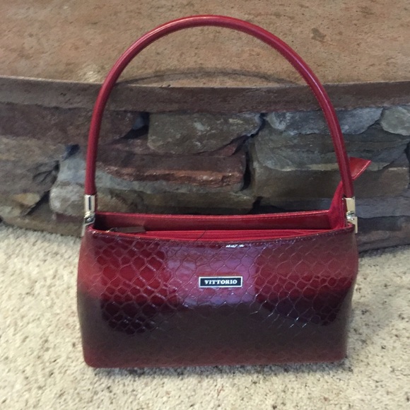 Deep red handbag