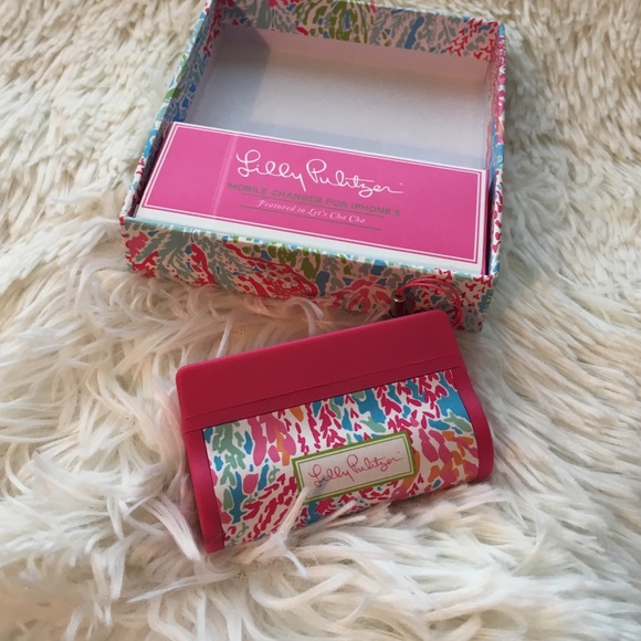 Lilly Pulitzer iPhone 5 charger in lets Cha Cha