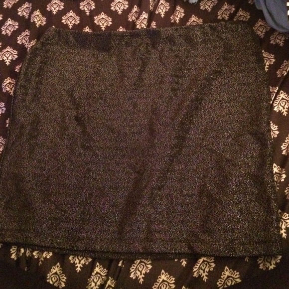 Sparkly mini tight skirt