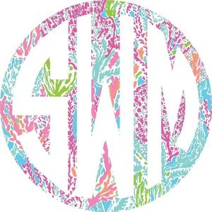 Lilly Pulitzer Monogram Decal - Custom