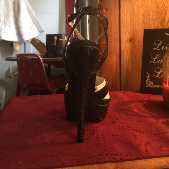 Beautiful platform heel black sparkles - Picture 3 of 4