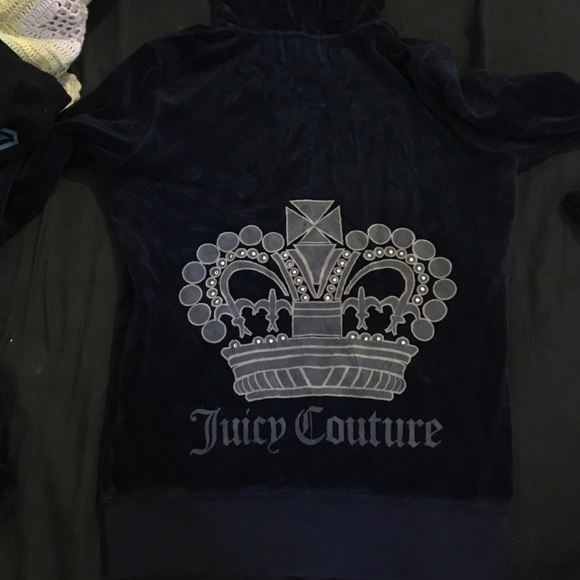 Juicy couture navy velour hoodie