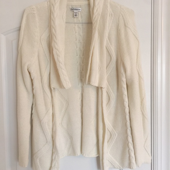 Croft and Barrow Cream Open Cardigan,Petite/Medium