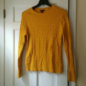 Goldenrod cable knit sweater