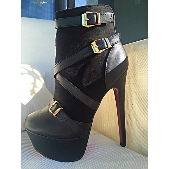 SIZE 5.5 LEFT Fuchsia Sole Platform Heel Boot - Picture 2 of 4