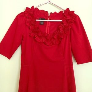 Red New Directions 3/4 length sleeved dress