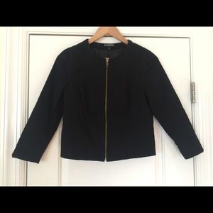 Express Black Zip Up Blazer Jacket, 4