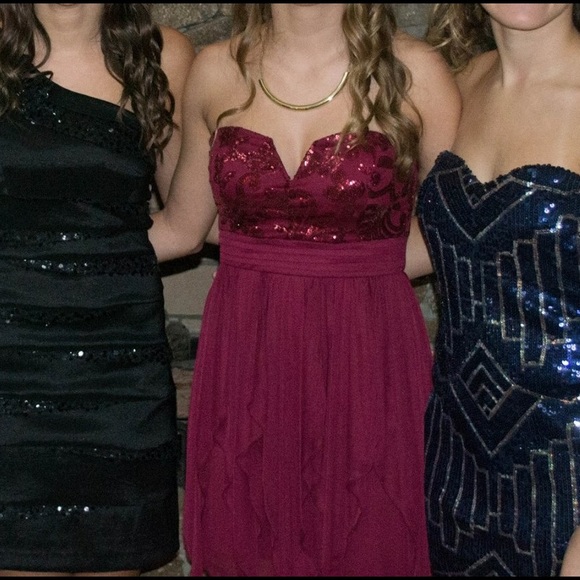 Maroon homecoming dress