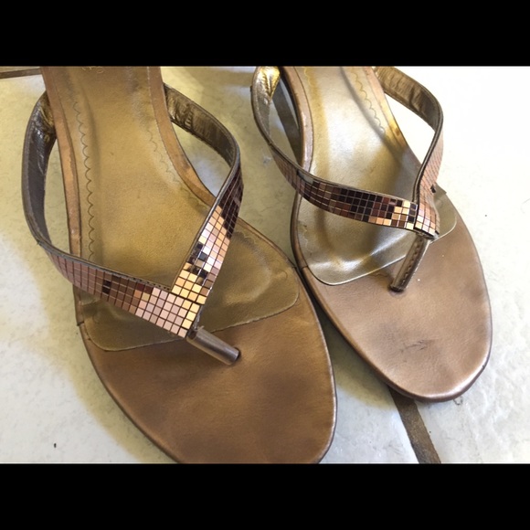 BOGO! Gold/Bronze Sandal Heels