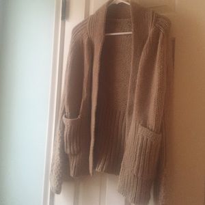 Theory xs wool knit open cardigan- nwt