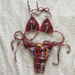 Agua bendita strawberry and cherries bikini