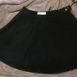 american apparel black denim circle skirt