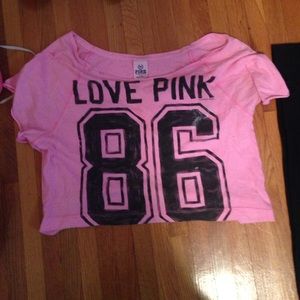 Pink Victoria's Secret crop top