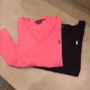 Women's LS Ralph Lauren t-shirts, Size L, set of 2