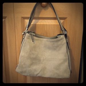 Tianegello double strap med. Suede Handbag