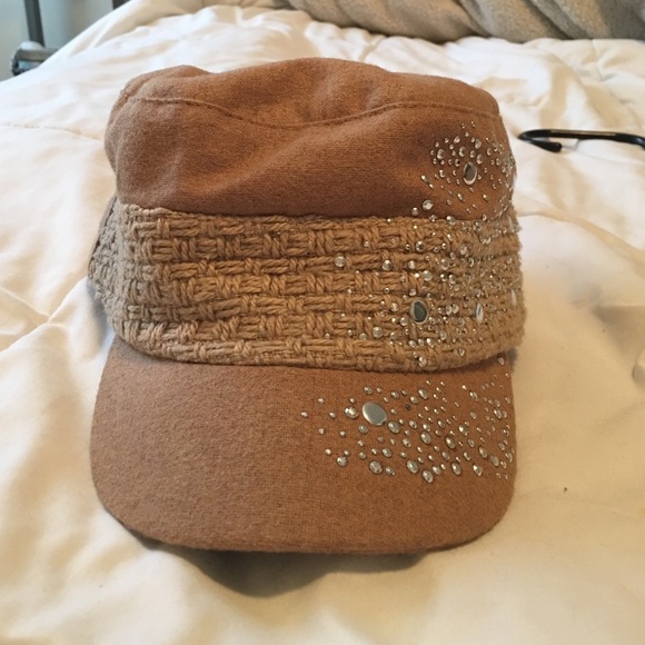 Tan Rhinestone Hat - Picture 3 of 4