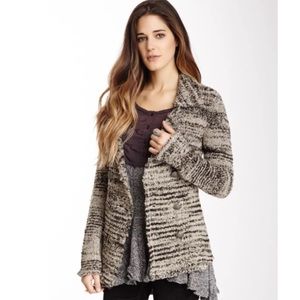 Free People zebra knit sweater blazer- Size M $168