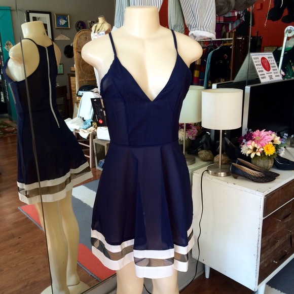 Kivense Dresses & Skirts - LAST CHANCE-NWT🔮Kivense sheer navy dress