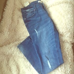Forever 21 Distressed Denim Low Rise Skinny Jeans