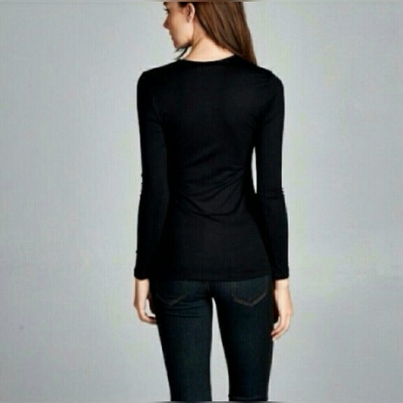 🎉HP 3/30🎉 🆕 Top Seller! Sexy Black Lace Up Top - Picture 2 of 2