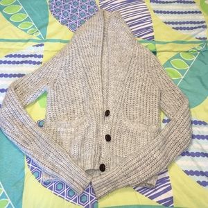 Knitted gray sweater