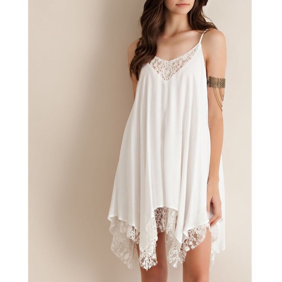 "Notice" Lace Hem Strappy Dress - Picture 2 of 3