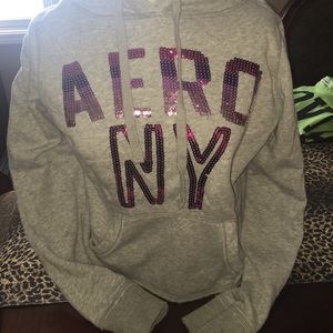 Aeropostale Sequin Ombré Hooded Sweatshirt