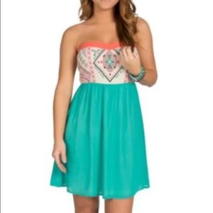 Turquoise & tribal western dress