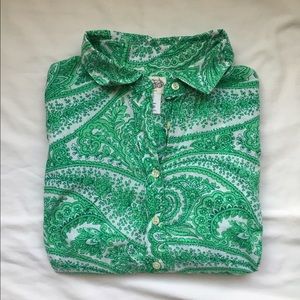 green paisley perfect shirt > j.crew