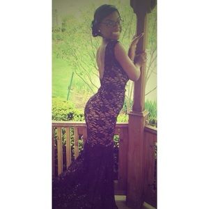 Black Lace Prom Dress from Windsor