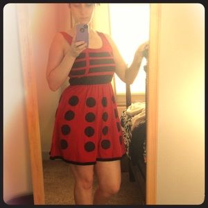 Doctor Who Dalek dress, red