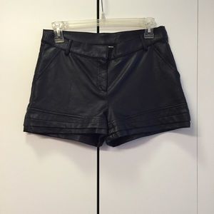 Romeo & Juliet Couture Black Faux Leather Shorts