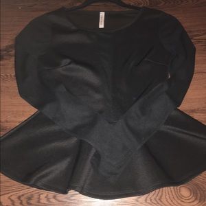 Sexy black mesh peplum top!