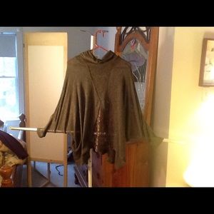 Forrest Green Sheer Dolman Knitted Sweater