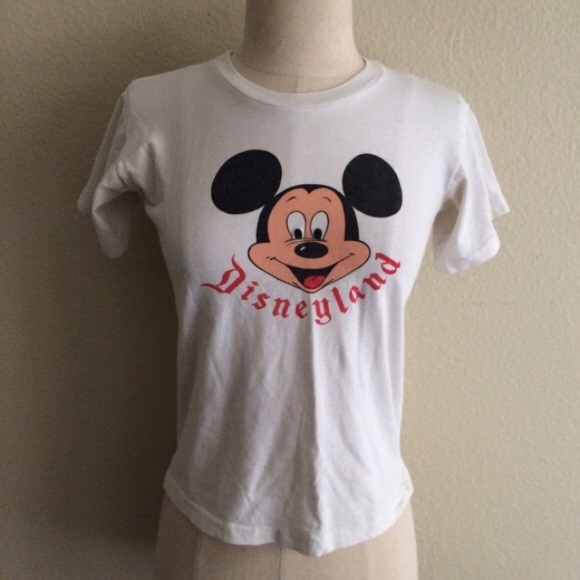 Vintage 60s Mickey Mouse Disneyland T Shirt Top