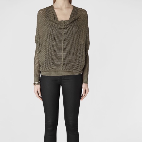 All saints cowl neck knit sweater