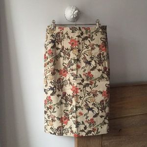 Mango floral pencil skirt