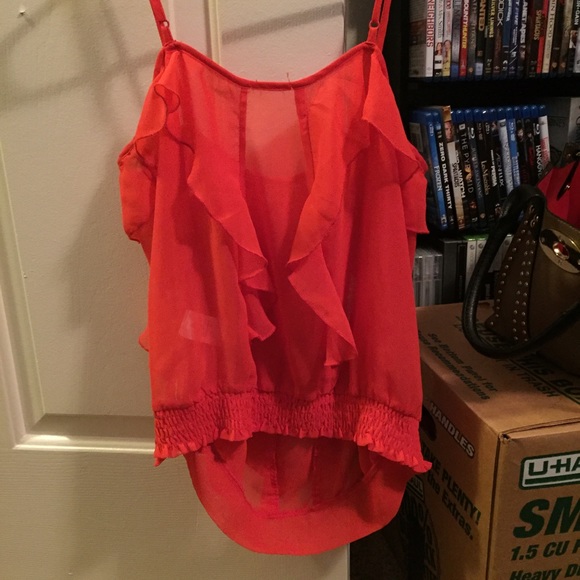Red Ruffle Tank - Picture 2 of 2