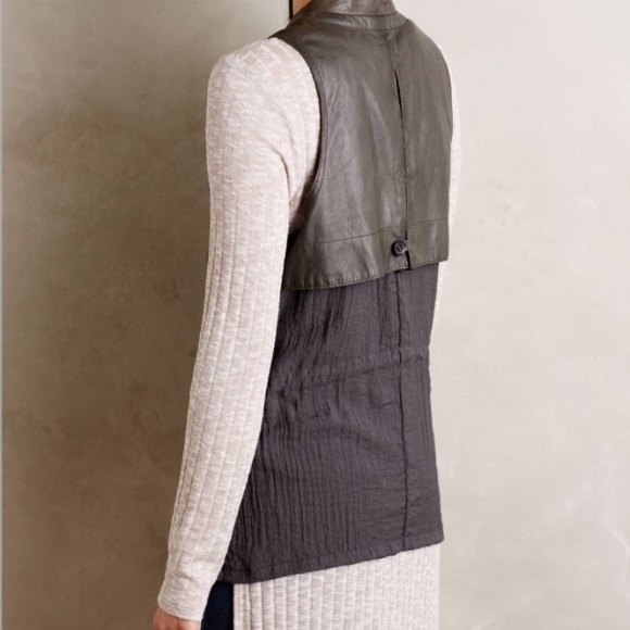 NWT Jakett Leather Abroad Anorak Vest Small RaRe! - Picture 2 of 4