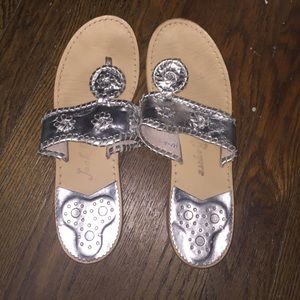 Silver Jack Rogers sandals