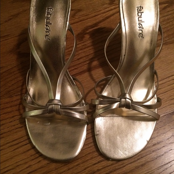 Gold Fabulaire Sandals with Heels