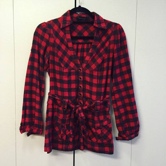Forever 21 Red & Black Buffalo Plaid Flannel