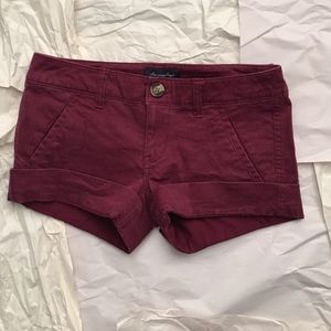 American Eagle Maroon Shorts - Size 00