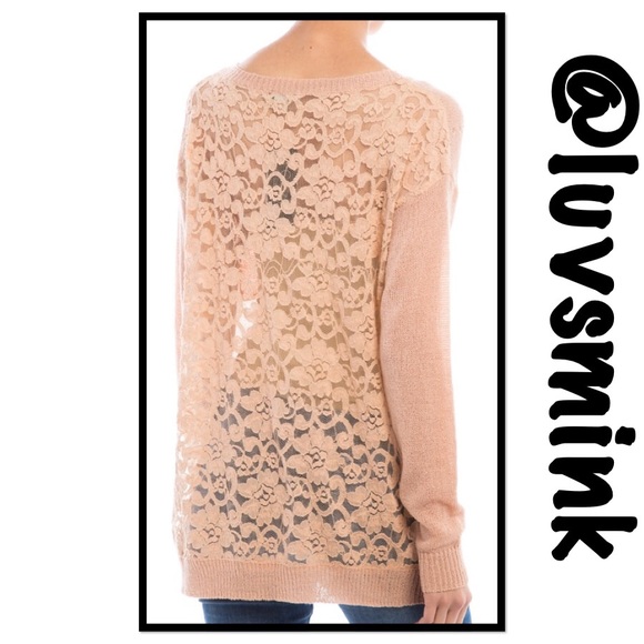 BOHO LACE BACK TOP IN BLUSH M/L - Picture 2 of 4