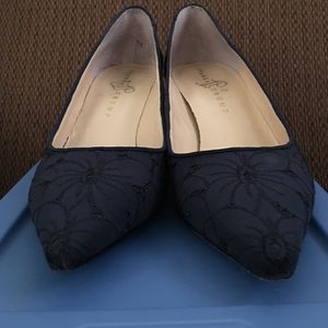 Blue lace Ivanka Trump pumps