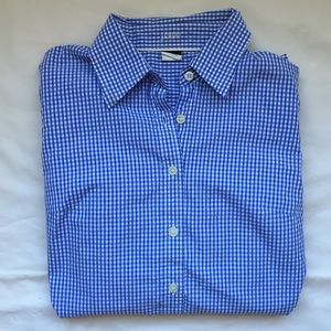 blue gingham kathryn slim fit shirt > j. crew