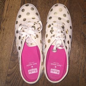 Kate Spade gold polka dot Keds